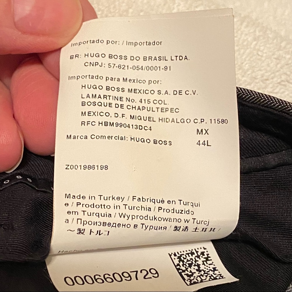 Men’s Boss Hugo Boss Pants Pasini / Movie 1 Suit 44L Gray Blue Herringbone - Picture 8 of 9